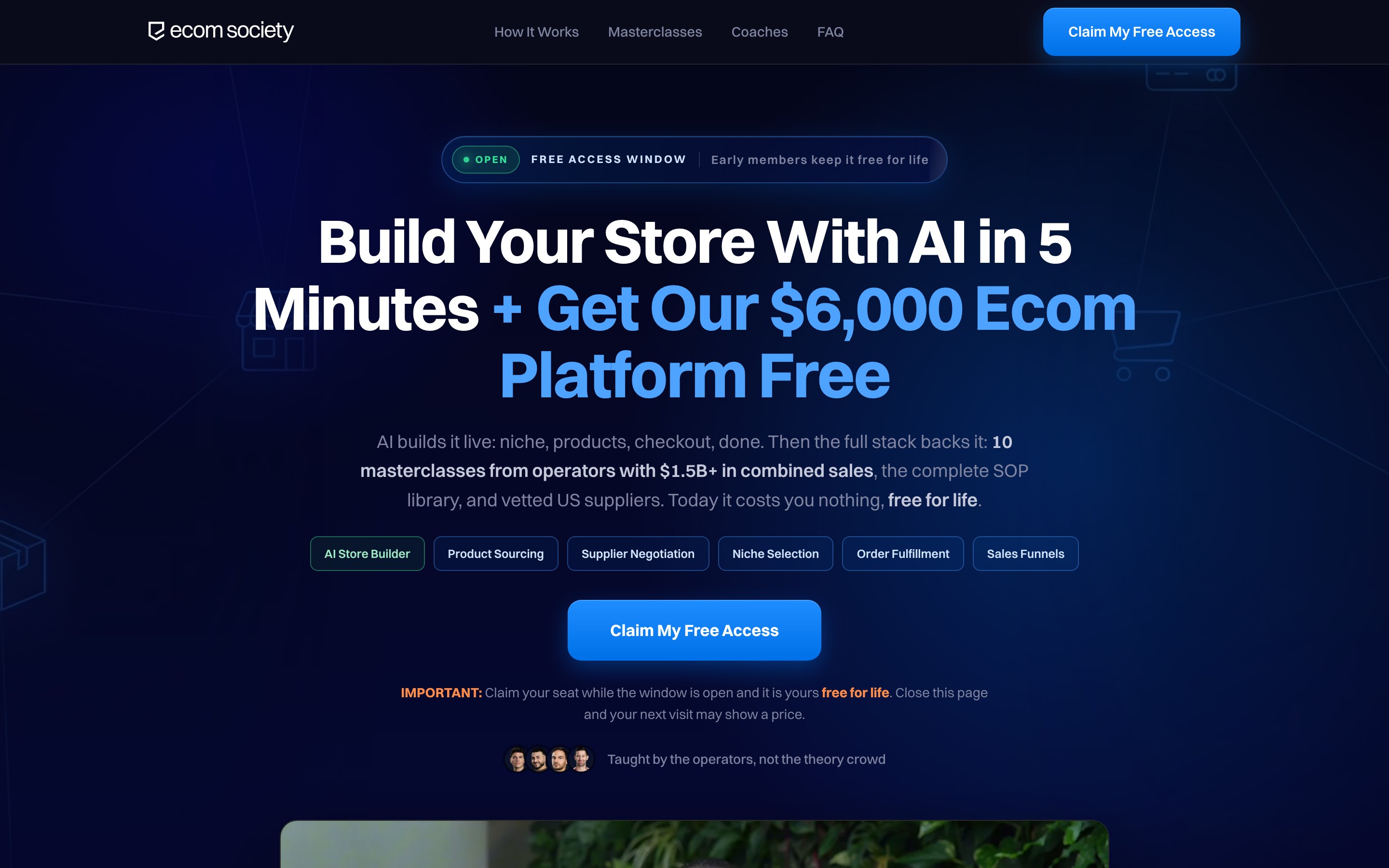 Ecom Society website